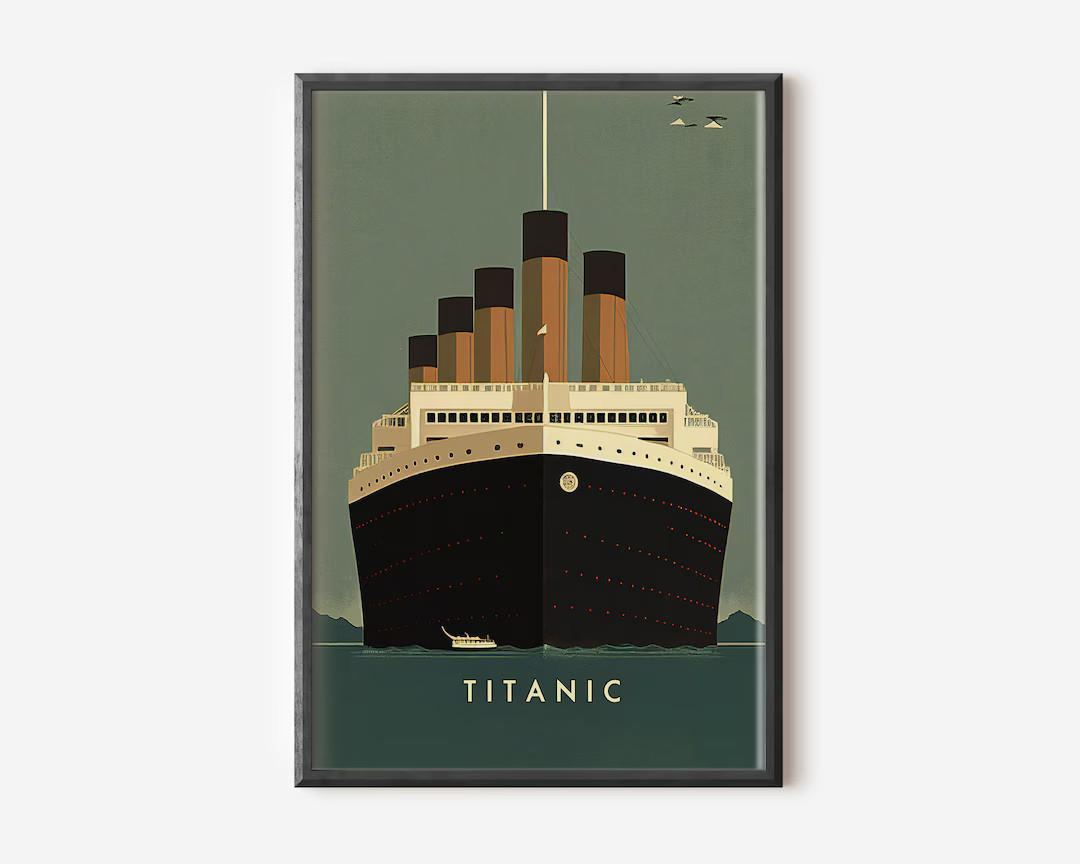 Titanic Poster Minimal Movie Poster Printable Wall Art Movie Lover Gift - Etsy | Etsy (US)