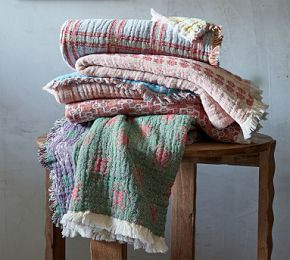 Pia Cotton Throw | GreenRow