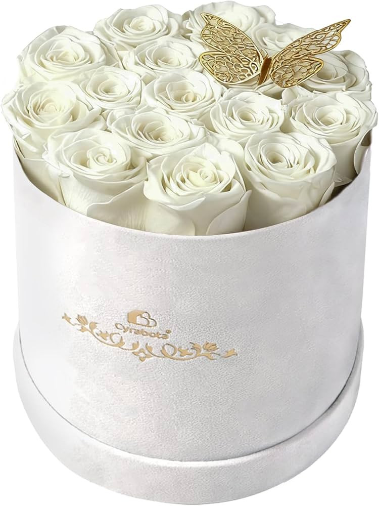 16 Roses in a Box, Preserved Flowers Gifts for Women, Forever Flowers for Delivery, Flower Birthd... | Amazon (US)
