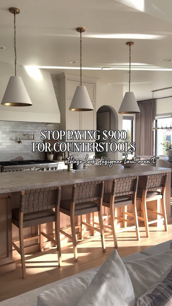 I almost bought $900 counterstools… until I found these.

They have the same clean shape, the same neutral linen look, and they instantly make the kitchen feel more custom.

The best part is the price.

Comment CHAIR  and I’ll send you the exact ones.