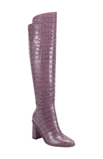 Mlunella Croc Embossed Knee High Boot | Nordstrom Rack