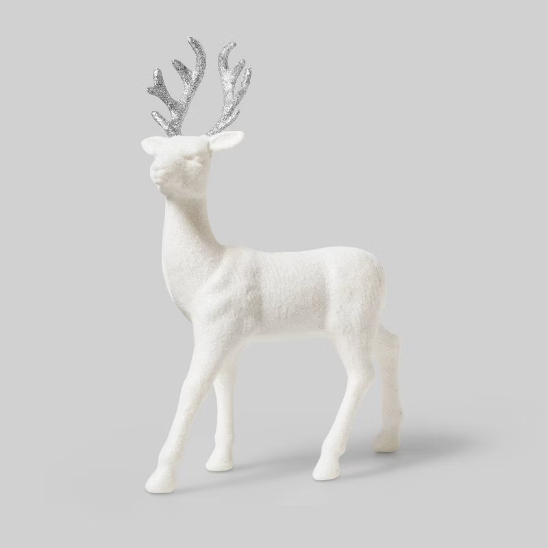 12" Glitter Deer Decorative Figurine - Wondershop™ | Target