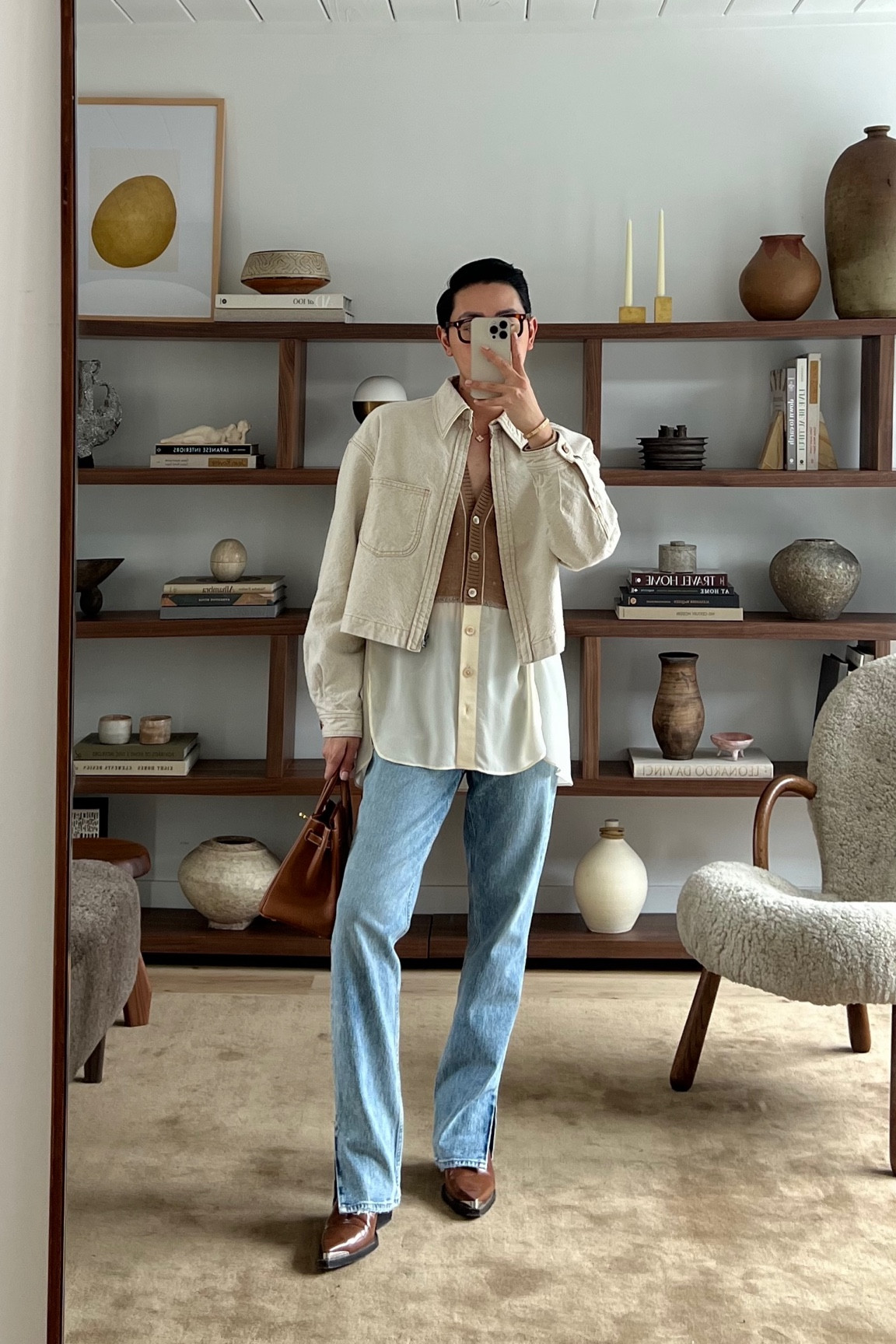 Perfect cropped denim jacket 💛