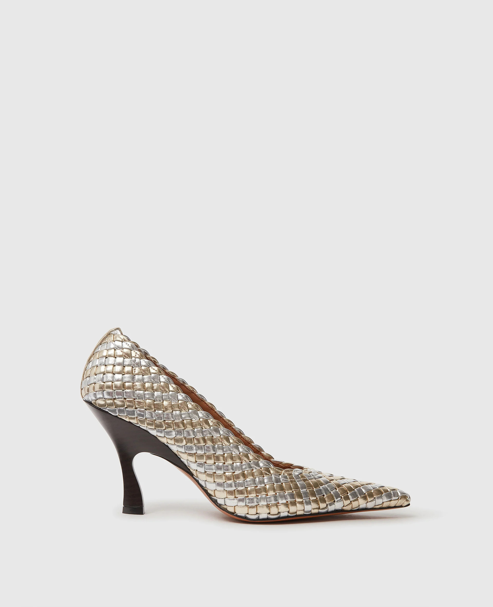 Elsa  Woven Metallic Kitten Heel Pump | Stella McCartney (Global)