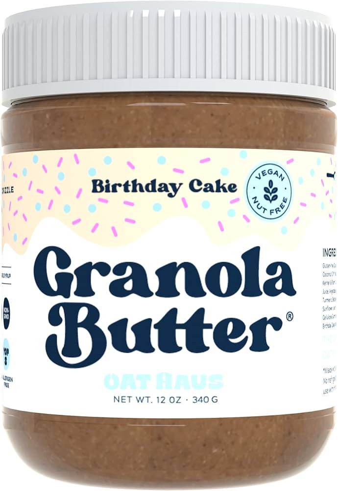 KWEEN Oat Haus Birthday Cake Granola Butter | Peanut-free, Almond (Tree-Nut) Free, & School-Safe ... | Amazon (US)