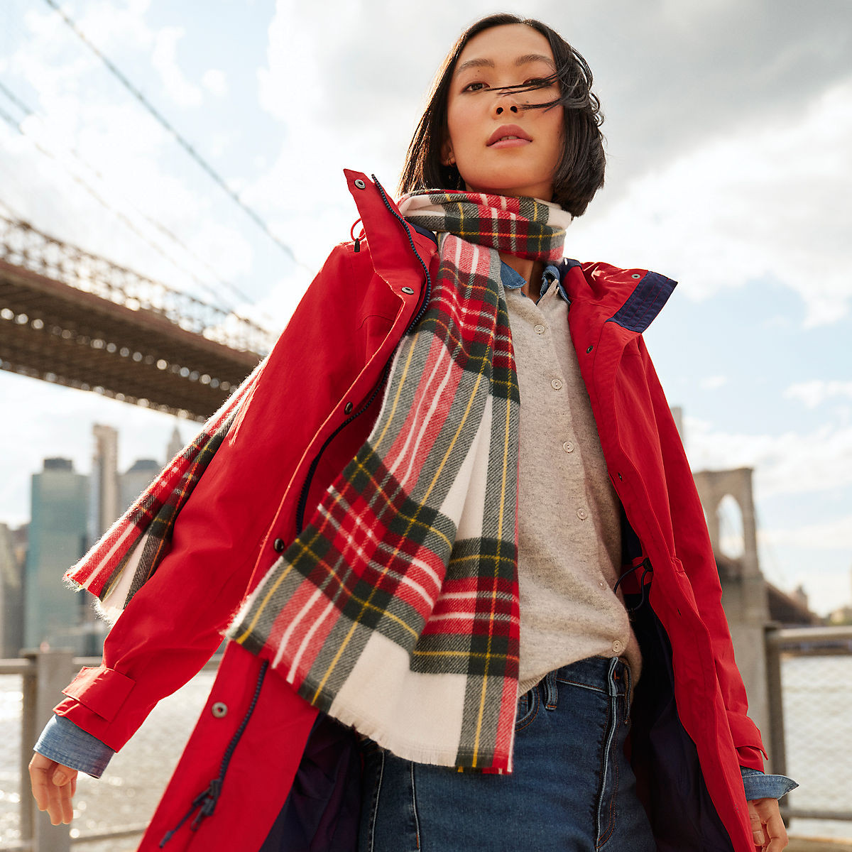 CashTouch Pattern Winter Scarf | Lands' End (US)