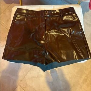 Women's Shiny (patent) burgundy/brown shorts | Poshmark