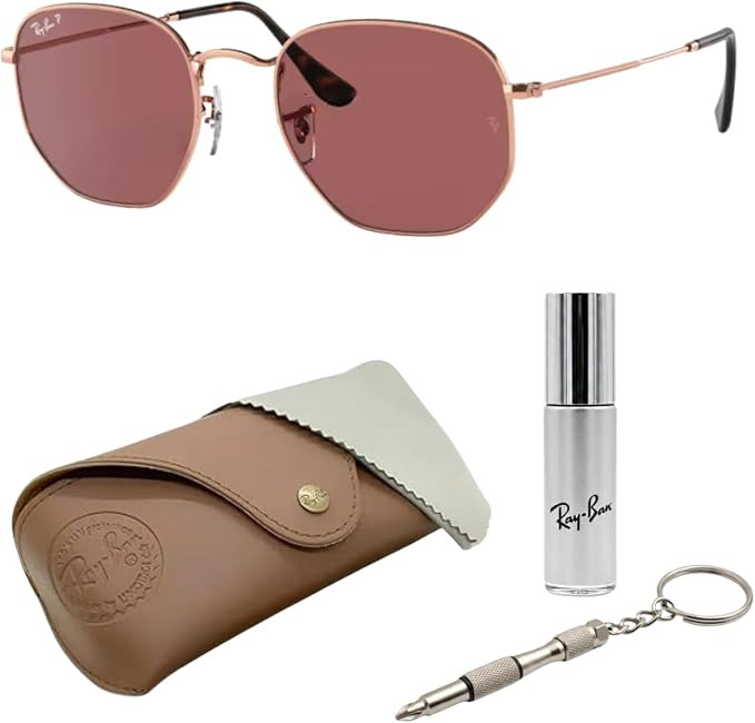 Ray-Ban RB3548N HEXAGONAL FLAT LENSES Sunglasses w/Official Eyewear Kit | Amazon (US)