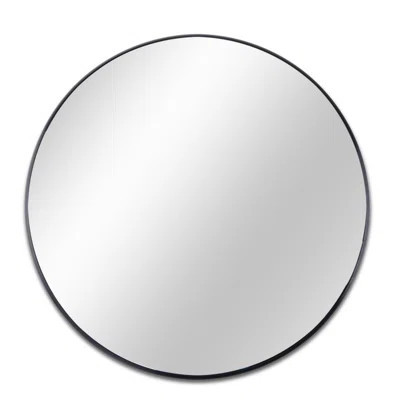 Modern Contemporary Design Round Metal Framed Wall Mounted Bathroom Vanity Mirror | Wayfair North America
