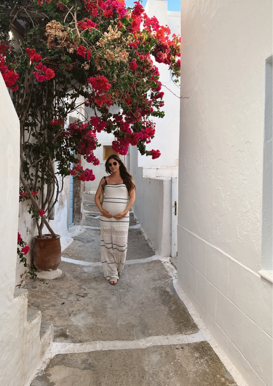 Bump friendly crochet dress that u wore on our Babymoon to Greece 

#LTKBump #LTKTravel