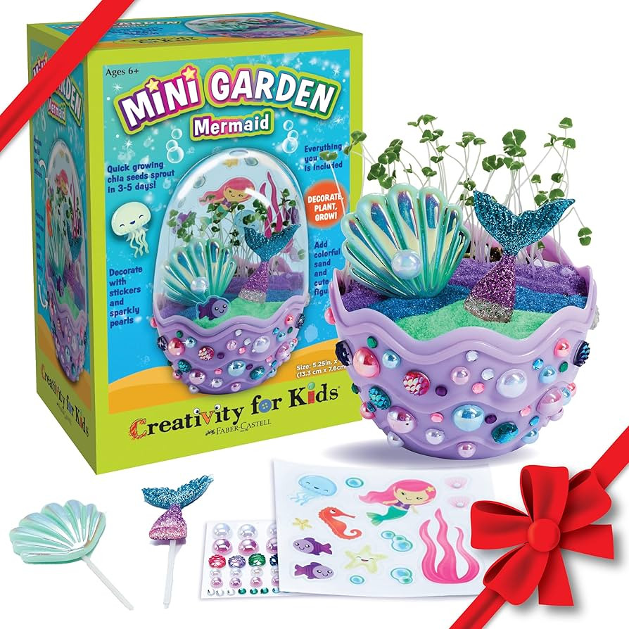 Creativity for Kids Mini Garden: Mermaid Terrarium Kit - Mermaid Gifts for Girls, Crafts and Toys... | Amazon (US)
