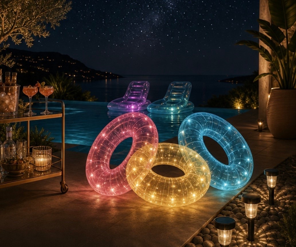 #pool #innertubes #lightuppool #poolfloats #summer #pollfun