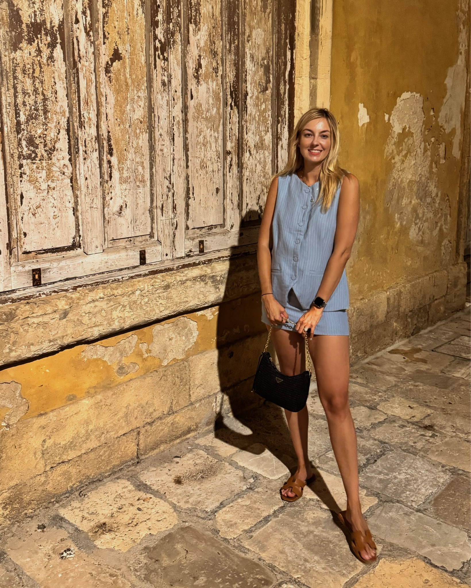 Euro summer outfit 

Two piece set, Abercrombie set, tailored vest, skort, chic summer outfit, old money style, brown slides, Prada bag, Italy

#LTKTravel #LTKStyleTip