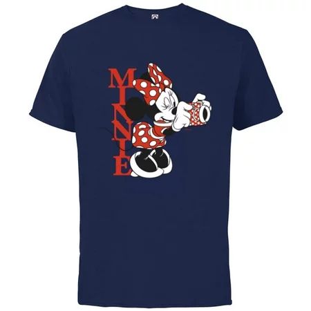 Disney Minnie Mouse with Camera Polka Dot Day Vintage - Short Sleeve Cotton T-Shirt for Adults - Cus | Walmart (US)