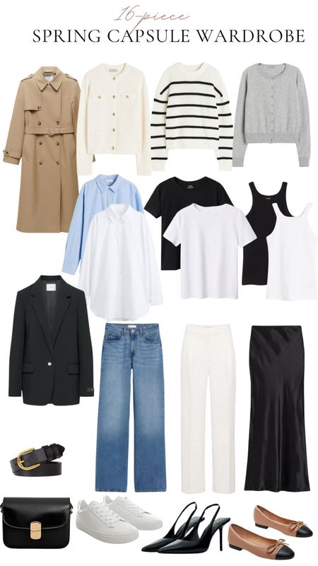 16-piece Spring Capsule Wardrobe #capsulewardrobe #spring #springoutfit #springoutfits #springcapsulewardrobe 

#LTKworkwear #LTKfindsunder50 #LTKSeasonal