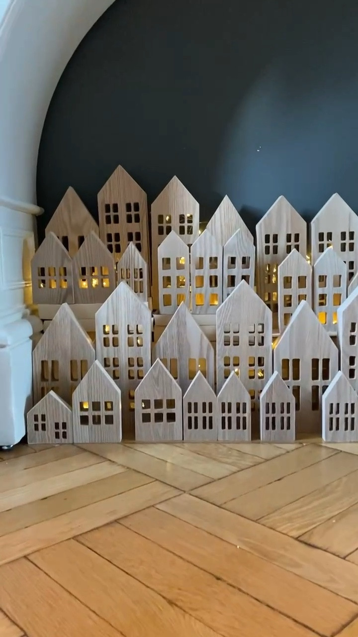 Wooden house Christmas village for holiday mantel decor - exact houses were from Target a couple of years ago but linking similar options!

#LTKHoliday #LTKhome #LTKSeasonal