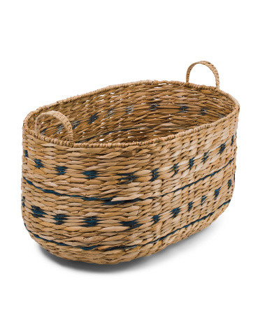 Medium Bangkuang Oval Woven Storage Basket | TJ Maxx