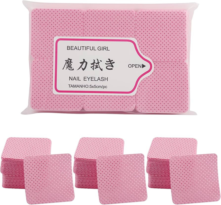 300 Pcs Cotton Pads Lint-Free Non-Woven Removal Tool for Eyelash Extension Glue & Nail Polish Rem... | Amazon (US)
