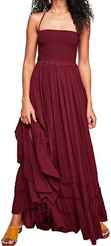 R.Vivimos Womens Summer Boho Sexy Backless Long Dresses | Amazon (US)