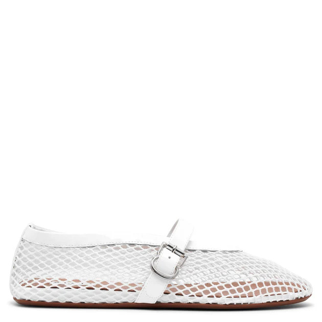 White mesh ballet flats | Shop Savannahs (US)