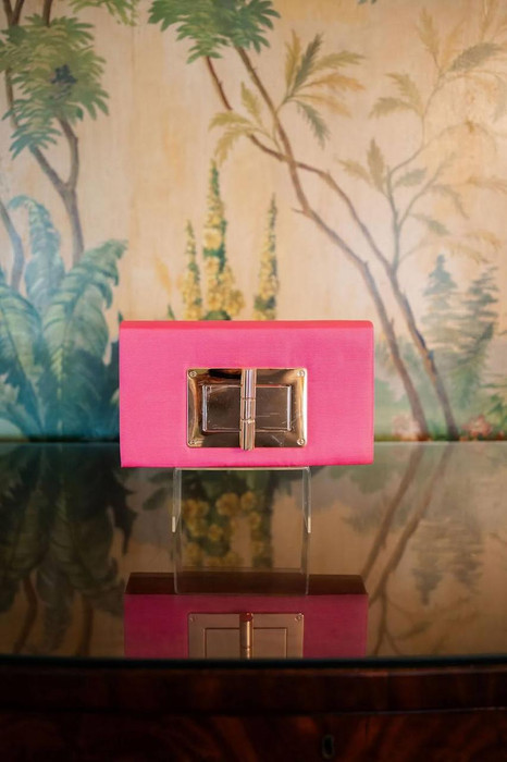 Lillian Clutch - Pink Faille | Lisi Lerch Inc