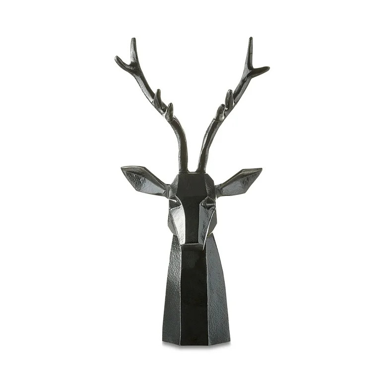 Black Aluminum Reindeer Tabletop Decoration, 14.5 in, by Holiday Time | Walmart (US)