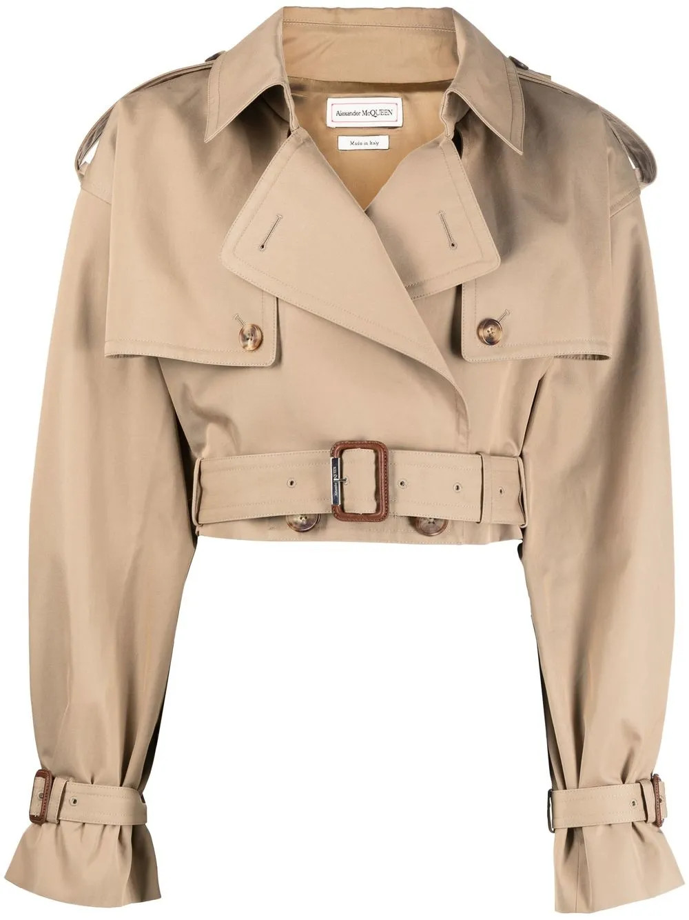 trench-style cropped jacket | Farfetch Global