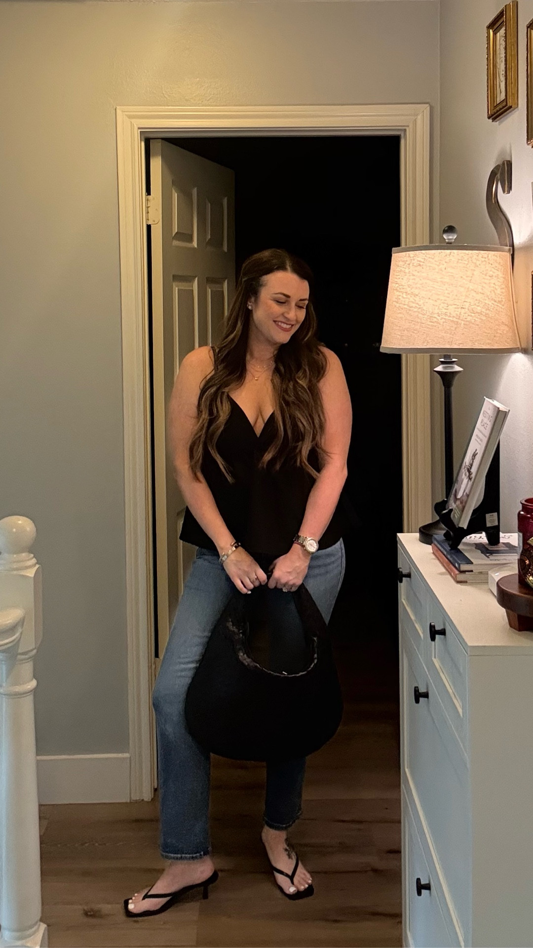 Need a cute casual outfit for date night? I’ve got you covered! This peplum top adds a little flair to any pair of jeans! Decided to pair it with a kitten heel for a slightly elevated look! 

#LTKStyleTip #LTKFindsUnder100 #LTKMidsize