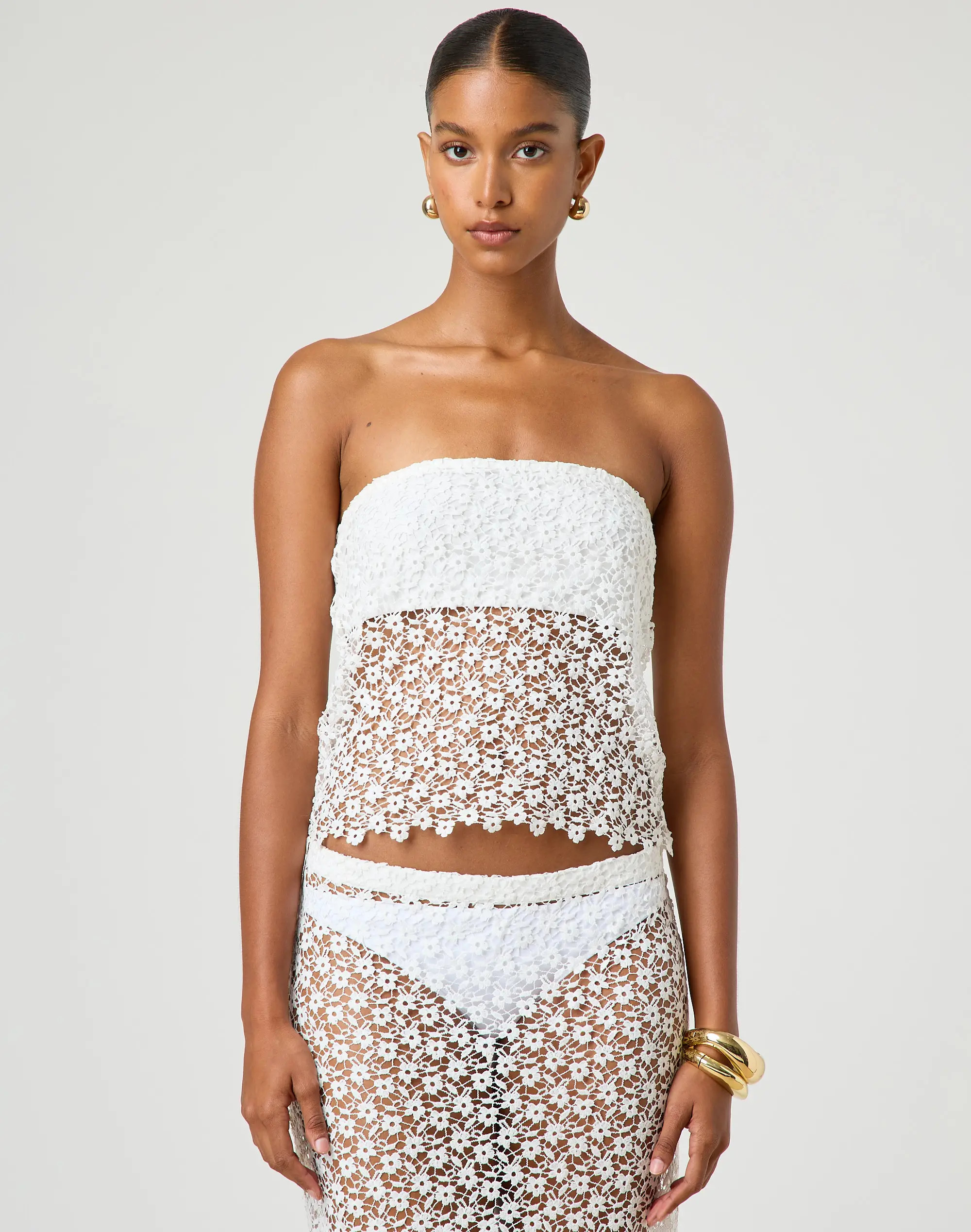 Floral Crochet Strapless Top | Glassons (Australia)