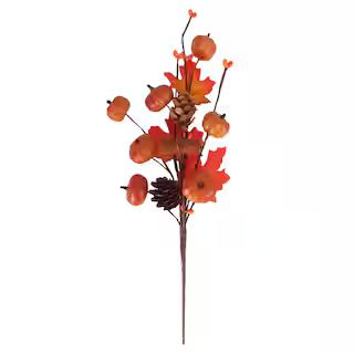 12" Orange Pumpkin & Pinecone Pick by Ashland® | Michaels | Michaels Stores