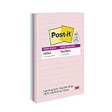 Post-it Super Sticky Recycled Notes, 4x6 in, 3 Pads, 2x the Sticking Power, Wanderlust Collection, Pastel Colors, 30% Recycled Paper (660-3SSNRP) | Amazon (US)