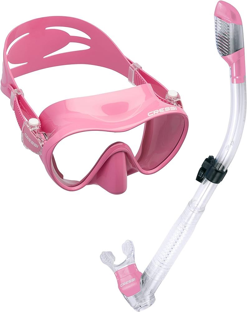 Cressi Scuba Diving Snorkeling Kit - Freediving Mask Dry Snorkel - Frameless Supernova Dry Set De... | Amazon (US)