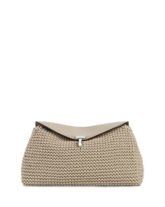 TOTEME T-Lock Woven Leather Convertible Clutch | Bloomingdale's Gifts Mother's Day Gifts | Bloomingdale's (US)