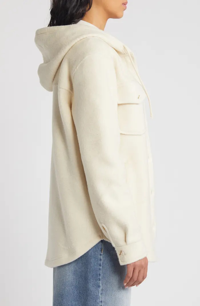 Hooded Fleece Shacket | Nordstrom
