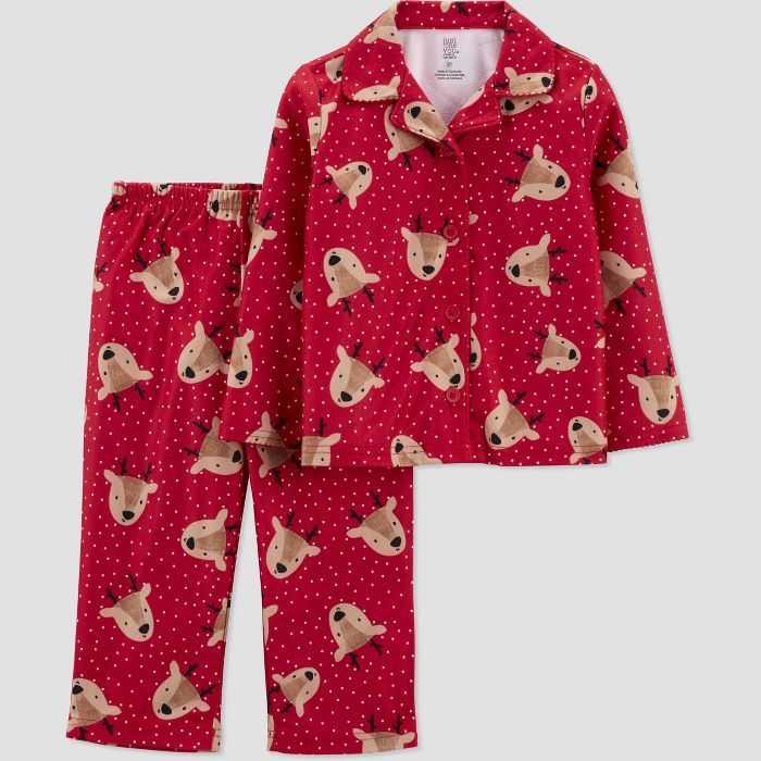 Toddler Girls' Reindeer Coat Pajama Set - Just One You® made by carter's Red | Target