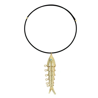 Fish Charm Magnetic Choker Necklace | Jennifer Miller Jewelry