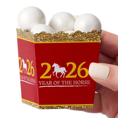 Big Dot of Happiness 2026 Year of the Horse - Party Mini Favor Boxes - Lunar New Year Treat Candy Boxes - Set of 12 | Target