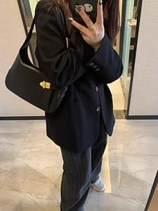 Shoulder Bag for Women Small Black Purse Mini Handbags PU Leather Underarm Bag - Present for Chri... | Amazon (US)