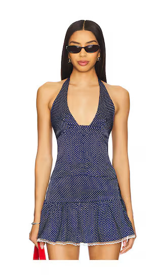 MORE TO COME Annara Halter Top in Navy. - size M | Revolve Clothing (Global)