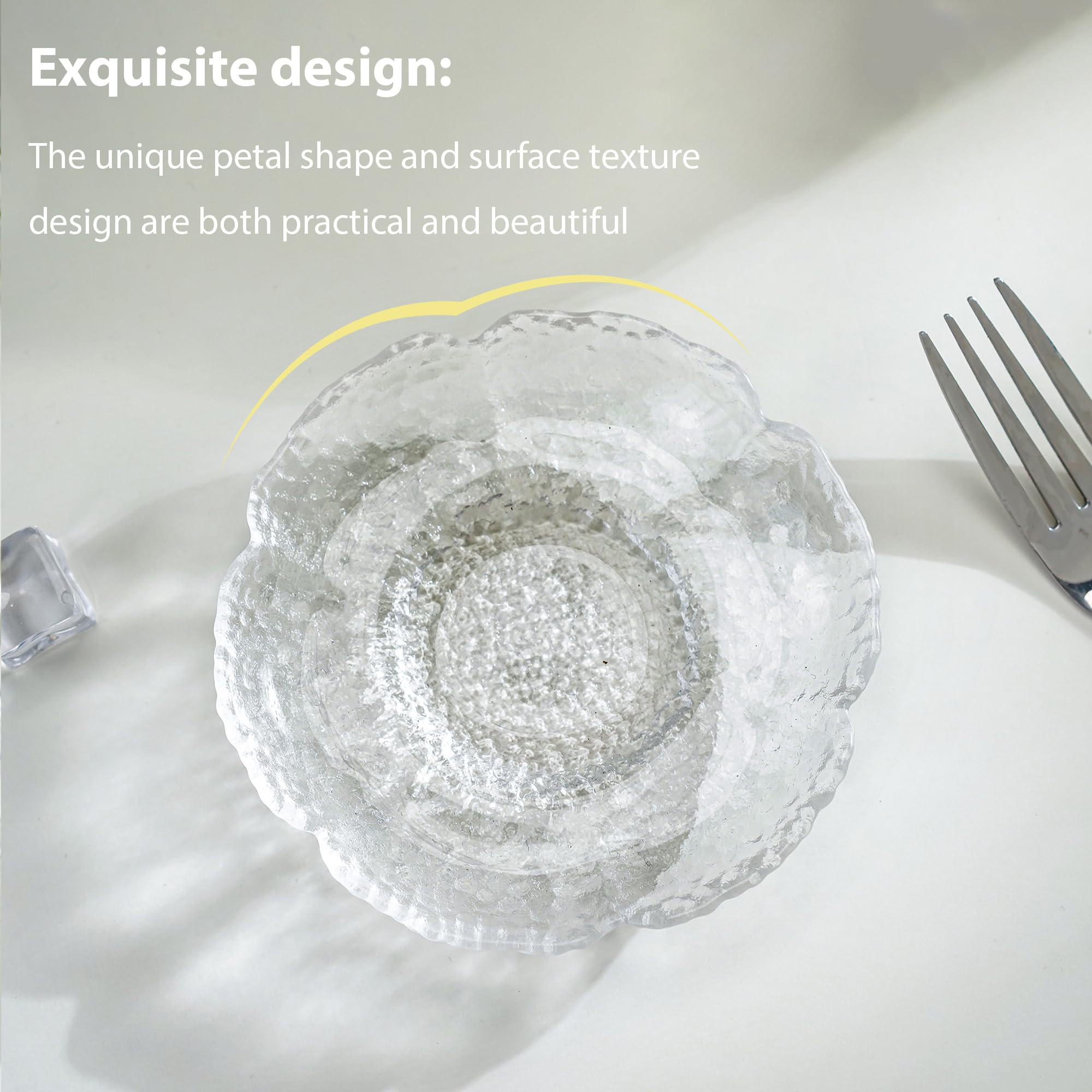 kanpura 6pcs Clear Glass Plates Restaurant 4.5 Inch Dessert Plates Tea Plates Bulk Small Crystal ... | Amazon (US)