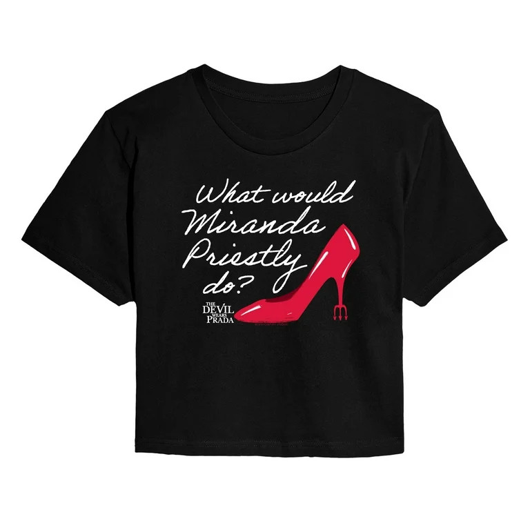 The Devil Wears Prada - What Would Miranda Do - Juniors Cropped Graphic T-shirt - Walmart.com | Walmart (US)