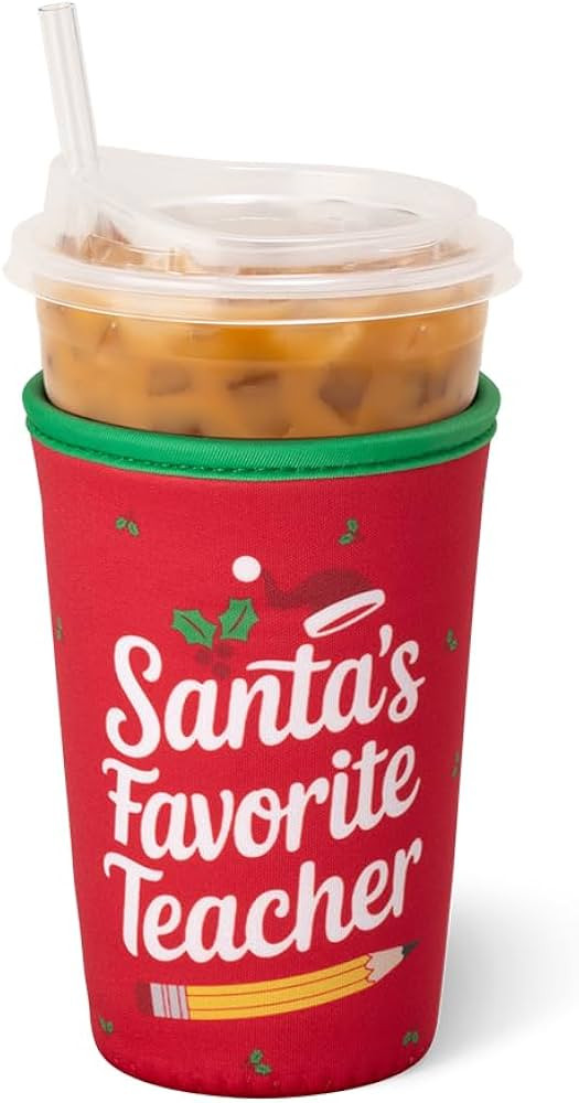 Swig Life Medium Iced Cup Coolie, Standard 22oz Iced Coffee Cup Insulator Sleeve with Handle, Neo... | Amazon (US)