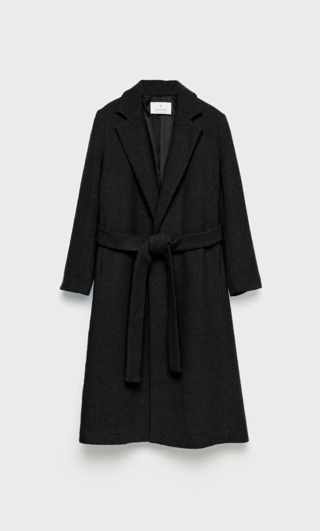 Belted long coat - Women's fashion | Stradivarius United Kingdom | Stradivarius (UK)