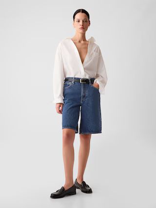 11.5&quot; Mid Rise Longline Denim Shorts | Gap (US)