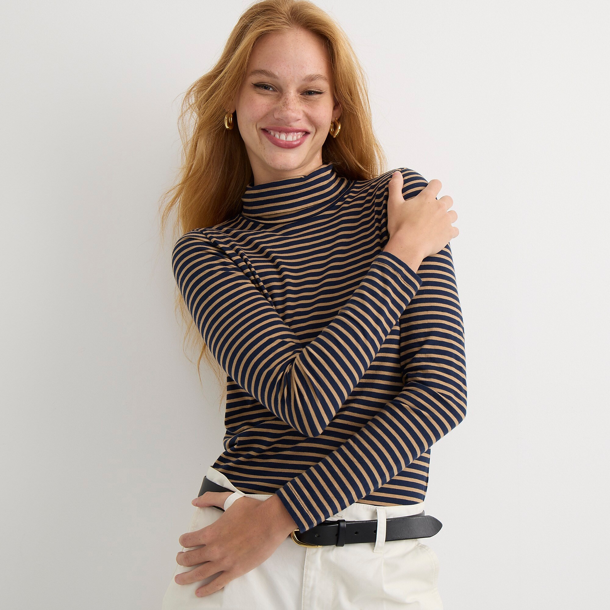 Tissue turtleneck in stripe | J. Crew US