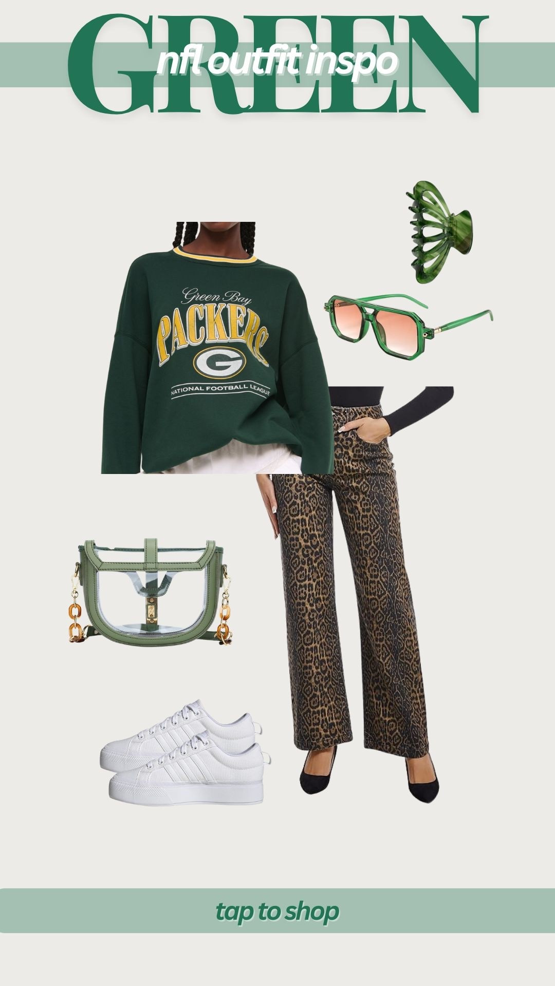 NFL game day outfit, football game outfit, black and green outfit, green sports team outfit, New York jets outfit, Philadelphia eagles outfit, Green Bay packers outfit 
