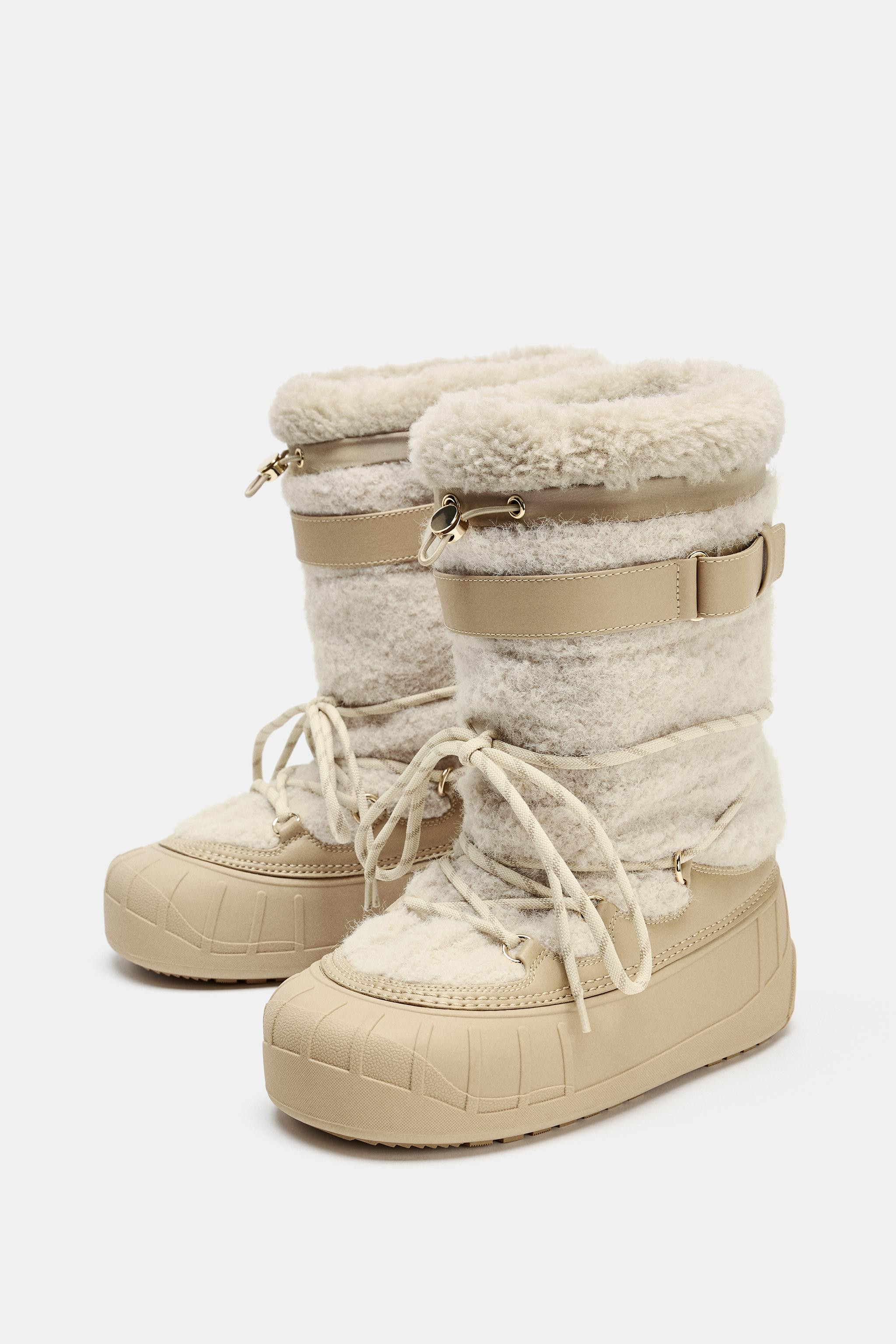 SHEARLING EFFECT ANKLE BOOTS SKI COLLECTION | Zara UK