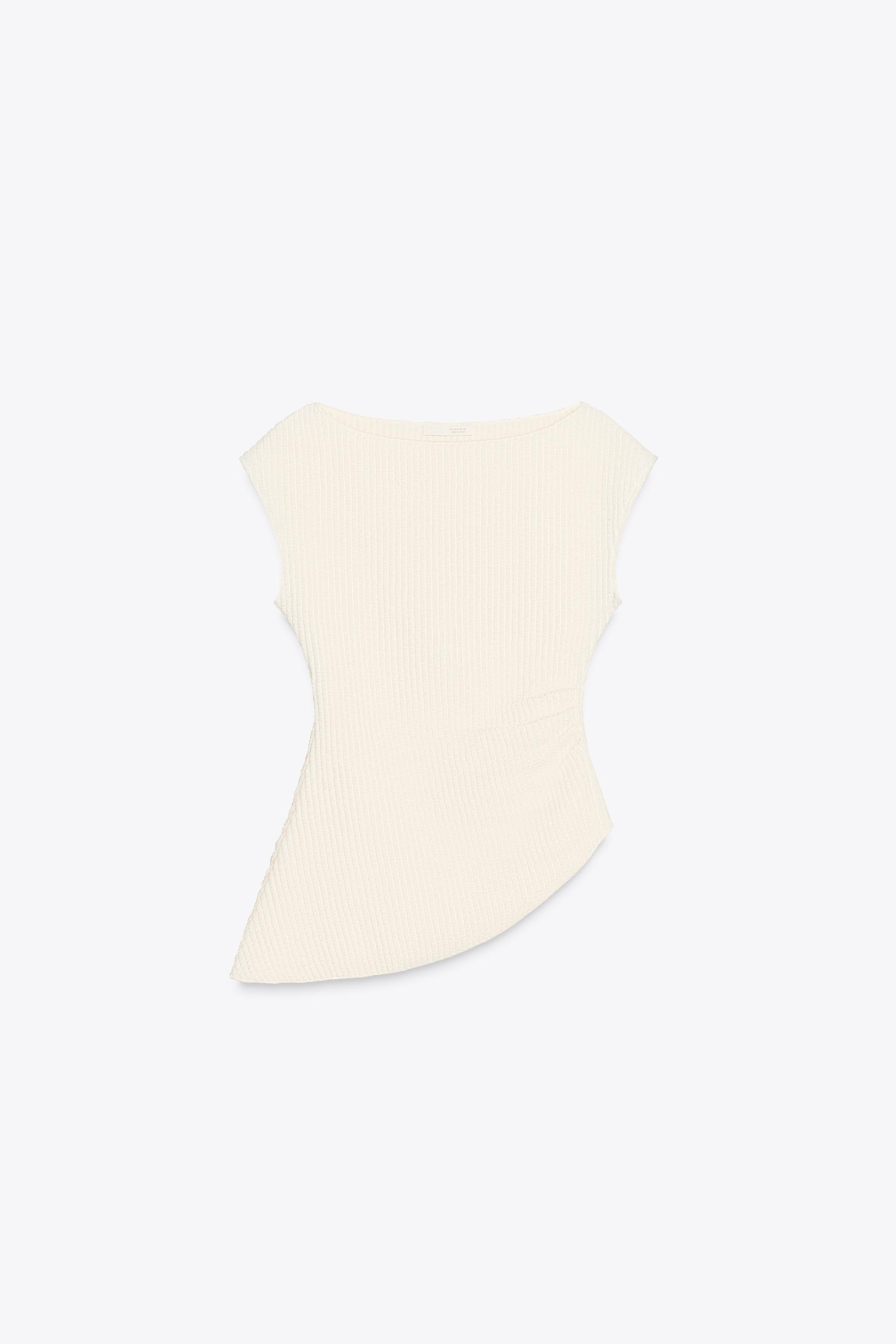 TEXTURED ASYMMETRIC TOP | Zara UK