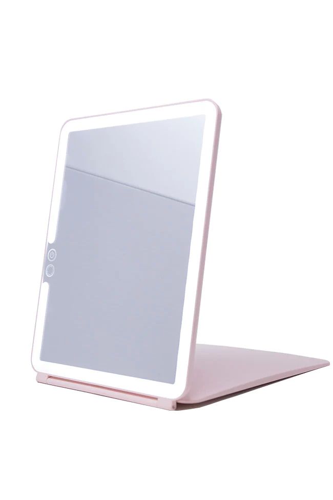 Beauty Statement Pink Large Folding Mirror | The Pink Lily Boutique