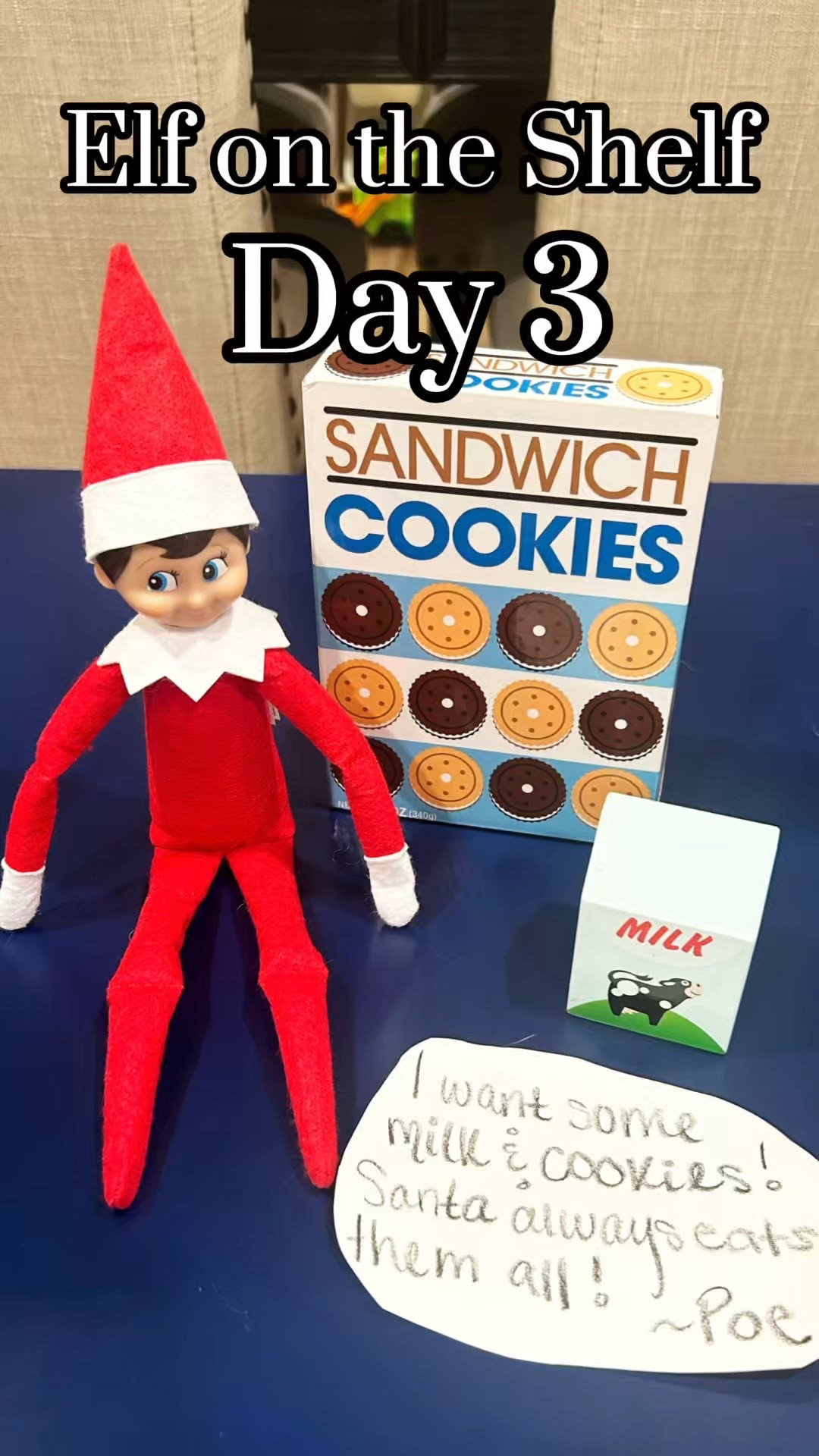Day 3: Poe wants milk and cookies like Santa 🥛🍪

#elfontheshelf #christmas #christmastraditions #toddlerboymom

#LTKmomlife #LTKHoliday #LTKKids
